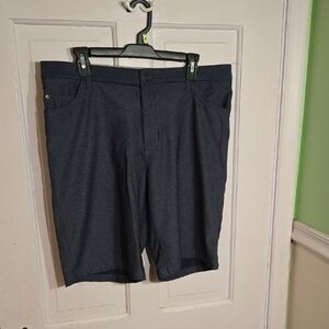 Men's Adidas Dark Blue Flat Front Shorts Size 34